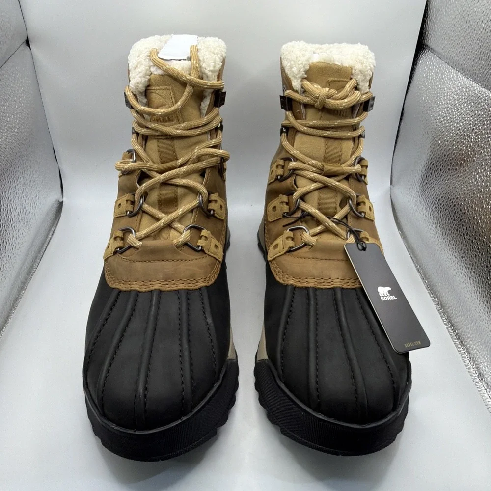 Sorel Men's Scout 87 Lux WP Boots Caribou Buff  Waterproof Insulated Size 10